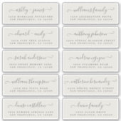 Chic Calligraphy Wedding Guest Address Labels (Vorderseite)