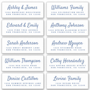 Chic Calligraphy Wedding Guest Address Labels