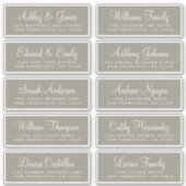 Chic Calligraphy Wedding Guest Address Labels (Vorderseite)