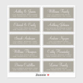 Chic Calligraphy Wedding Guest Address Labels
