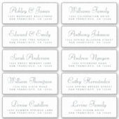 Chic Calligraphy Wedding Guest Address Labels (Vorderseite)