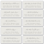 Chic Calligraphy Wedding Guest Address Labels (Vorderseite)