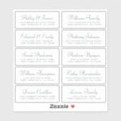 Chic Calligraphy Wedding Guest Address Labels (Blatt)