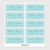 Chic Calligraphy Wedding Guest Address Labels (Blatt)