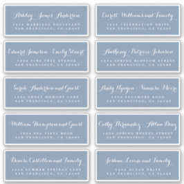 Chic Calligraphy Wedding Guest Address Labels
