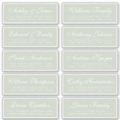 Chic Calligraphy Wedding Guest Address Labels (Vorderseite)