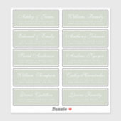 Chic Calligraphy Wedding Guest Address Labels (Blatt)