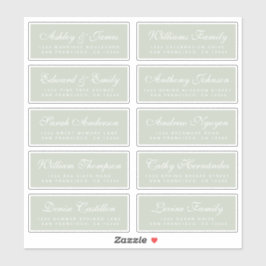 Chic Calligraphy Wedding Guest Address Labels