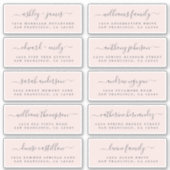 Chic Calligraphy Wedding Guest Address Labels (Vorderseite)