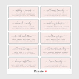 Chic Calligraphy Wedding Guest Address Labels