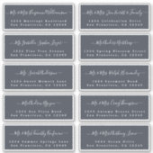 Chic Calligraphy Wedding Guest Address Labels (Vorderseite)