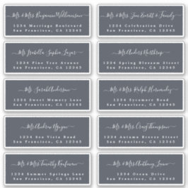 Chic Calligraphy Wedding Guest Address Labels