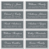 Chic Calligraphy Wedding Guest Address Labels (Vorderseite)