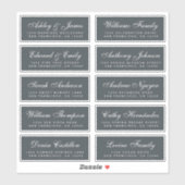 Chic Calligraphy Wedding Guest Address Labels (Blatt)