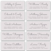Chic Calligraphy Wedding Guest Address Labels (Vorderseite)