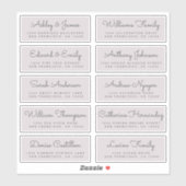 Chic Calligraphy Wedding Guest Address Labels (Blatt)