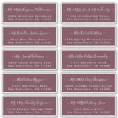 Chic Calligraphy Wedding Guest Address Labels (Vorderseite)