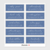 Chic Calligraphy Wedding Guest Address Labels (Blatt)