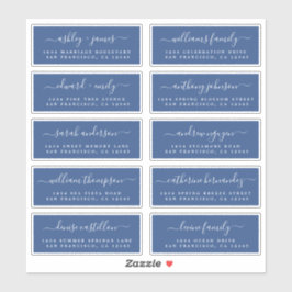 Chic Calligraphy Wedding Guest Address Labels