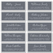 Chic Calligraphy Wedding Guest Address Labels (Vorderseite)