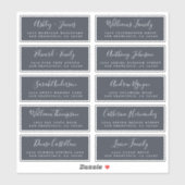Chic Calligraphy Wedding Guest Address Labels (Blatt)