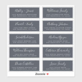 Chic Calligraphy Wedding Guest Address Labels