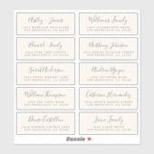 Chic Calligraphy Wedding Guest Address Labels (Blatt)