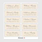 Chic Calligraphy Wedding Guest Address Labels (Blatt)