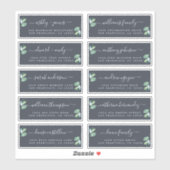 Chic Calligraphy Wedding Guest Address Labels (Blatt)