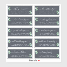 Chic Calligraphy Wedding Guest Address Labels