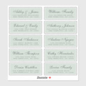 Chic Calligraphy Wedding Guest Address Labels (Blatt)