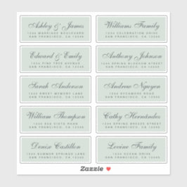 Chic Calligraphy Wedding Guest Address Labels