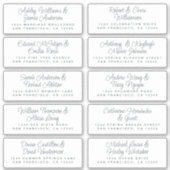 Chic Calligraphy Wedding Guest Address Labels (Vorderseite)