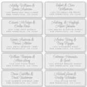 Chic Calligraphy Wedding Guest Address Labels (Vorderseite)