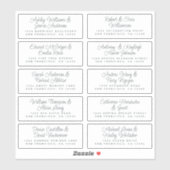 Chic Calligraphy Wedding Guest Address Labels (Blatt)