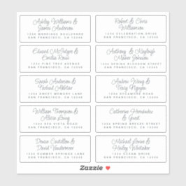 Chic Calligraphy Wedding Guest Address Labels