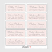Chic Calligraphy Wedding Guest Address Labels (Blatt)