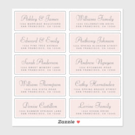 Chic Calligraphy Wedding Guest Address Labels