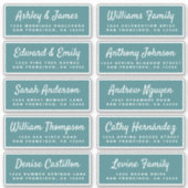 Chic Calligraphy Wedding Guest Address Labels (Vorderseite)