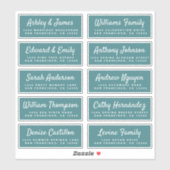 Chic Calligraphy Wedding Guest Address Labels (Blatt)