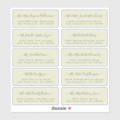 Chic Calligraphy Wedding Guest Address Labels (Blatt)