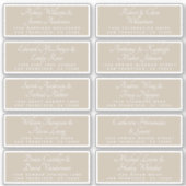 Chic Calligraphy Wedding Guest Address Labels (Vorderseite)