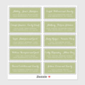 Chic Calligraphy Wedding Guest Address Labels (Blatt)