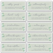 Chic Calligraphy Wedding Guest Address Labels (Vorderseite)