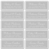 Chic Calligraphy Wedding Guest Address Labels (Vorderseite)