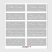 Chic Calligraphy Wedding Guest Address Labels (Blatt)