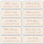 Chic Calligraphy Wedding Guest Address Labels (Vorderseite)