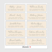 Chic Calligraphy Wedding Guest Address Labels (Blatt)