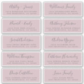 Chic Calligraphy Wedding Guest Address Labels (Vorderseite)