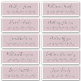Chic Calligraphy Wedding Guest Address Labels